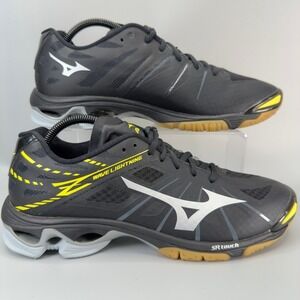 Mizuno Wave Lightning Z Women 10.5 10 1/2 Volleyball Shoe Black Gray Gum Trainer